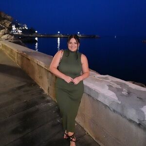 Elegant Green Sleeveless Dress